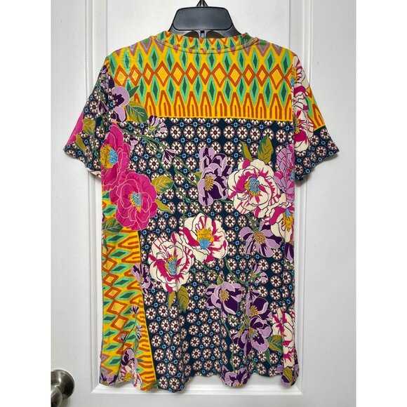 Johnny Was Maggie Short Sleeve Crewneck Swing Tee Size S - Picture 5 of 10